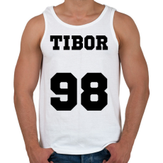 PRINTFASHION Neves mez - Egyedi névvel és számmal  - Férfi atléta - Fehér