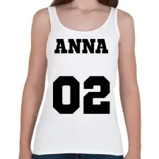 PRINTFASHION Neves mez - Egyedi névvel és számmal  - Női atléta - Fehér női trikó