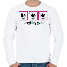 PRINTFASHION Nevető gáz - Férfi pulóver - Fehér