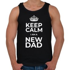PRINTFASHION NEW DAD - Férfi atléta - Fekete