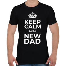PRINTFASHION NEW DAD - Férfi póló - Fekete