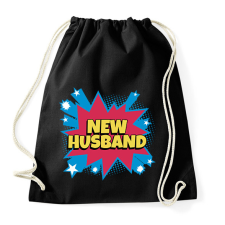 PRINTFASHION NEW HUSBAND - Sportzsák, Tornazsák - Fekete tornazsák