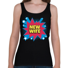 PRINTFASHION NEW WIFE - Női atléta - Fekete női trikó