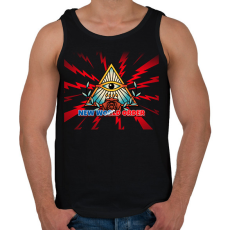 PRINTFASHION NEW WORLD ORDER - Férfi atléta - Fekete