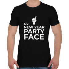 PRINTFASHION NEW YEAR PARTY FACE - Férfi póló - Fekete férfi póló