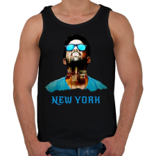 PRINTFASHION NEW YORK2 - Férfi atléta - Fekete atléta, trikó