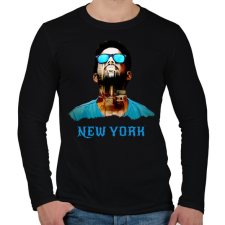 PRINTFASHION NEW YORK2 - Férfi hosszú ujjú póló - Fekete férfi póló