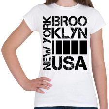 PRINTFASHION New York Brooklyn USA  - Női póló - Fehér női póló