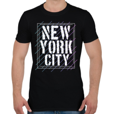 PRINTFASHION New York City  - Férfi póló - Fekete férfi póló