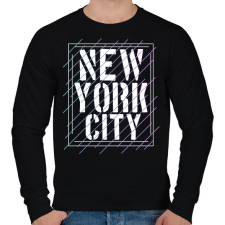 PRINTFASHION New York City  - Férfi pulóver - Fekete férfi pulóver, kardigán