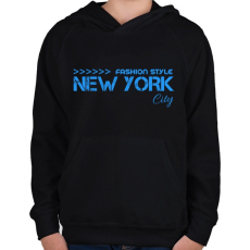 PRINTFASHION New York City  - Gyerek kapucnis pulóver - Fekete