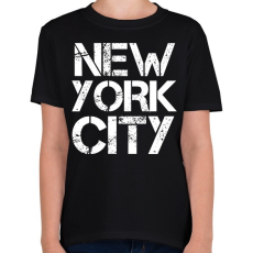 PRINTFASHION New York City - Gyerek póló - Fekete
