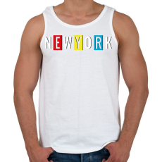 PRINTFASHION New York - Férfi atléta - Fehér
