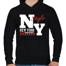 PRINTFASHION New York  - Férfi kapucnis pulóver - Fekete