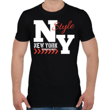PRINTFASHION New York  - Férfi póló - Fekete férfi póló