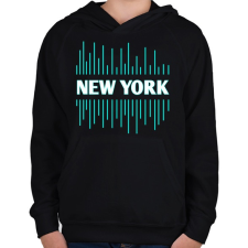 PRINTFASHION New York - Gyerek kapucnis pulóver - Fekete gyerek pulóver, kardigán