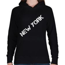 PRINTFASHION New York  - Női kapucnis pulóver - Fekete női pulóver, kardigán