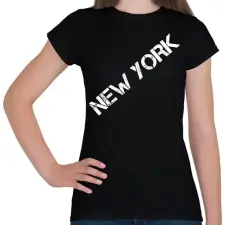 PRINTFASHION New York  - Női póló - Fekete női póló