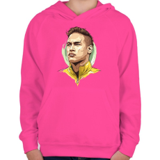 PRINTFASHION Neymar da Silva Santos Júnior - Gyerek kapucnis pulóver - Fukszia