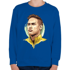 PRINTFASHION Neymar da Silva Santos Júnior - Gyerek pulóver - Királykék