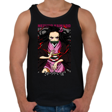 PRINTFASHION Nezuko Kamado-Demon Slayer - Férfi atléta - Fekete női trikó