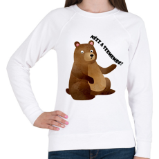 PRINTFASHION Nézz a szemembe - Női pulóver - Fehér