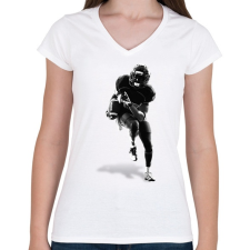 PRINTFASHION NFL Minnesota Vikings - Női V-nyakú póló - Fehér női póló