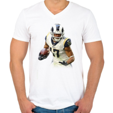 PRINTFASHION NFL Player - Férfi V-nyakú póló - Fehér férfi póló