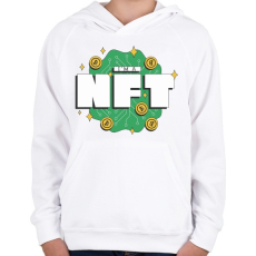 PRINTFASHION NFT vagyok - non fungibe token - Gyerek kapucnis pulóver - Fehér