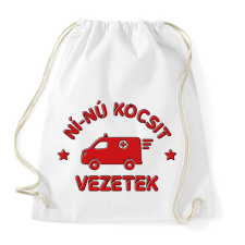 PRINTFASHION Ní-nú kocsi - Sportzsák, Tornazsák - Fehér tornazsák