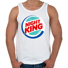 PRINTFASHION Nigh King - Férfi atléta - Fehér atléta, trikó