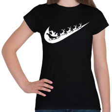 PRINTFASHION nike márkaparódia fehér - Női póló - Fekete