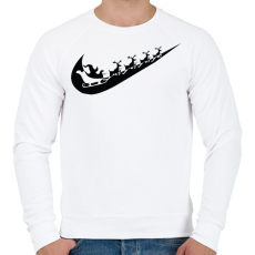 PRINTFASHION nike márkaparódia fekete - Férfi pulóver - Fehér