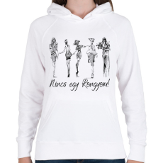 PRINTFASHION Nincs egy rongyom! - Női kapucnis pulóver - Fehér