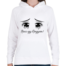 PRINTFASHION Nincs egy rongyom! - Női kapucnis pulóver - Fehér