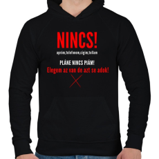 PRINTFASHION NINCS - Férfi kapucnis pulóver - Fekete