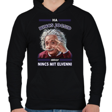 PRINTFASHION Nincs jogsi, nincs baj! - Férfi kapucnis pulóver - Fekete férfi pulóver, kardigán
