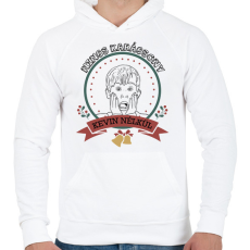 PRINTFASHION Nincs karácsony Kevin nélkül - Férfi kapucnis pulóver - Fehér