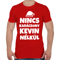 PRINTFASHION NINCS KARÁCSONY KEVIN NÉLKÜL - Férfi póló - Piros