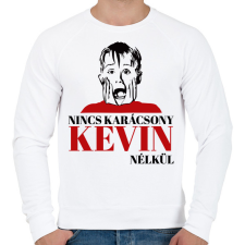 PRINTFASHION Nincs karácsony Kevin nélkül - Férfi pulóver - Fehér férfi pulóver, kardigán