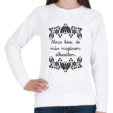 PRINTFASHION Nincs kész, de már majdnem elkezdtem - Női pulóver - Fehér női pulóver, kardigán