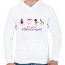 PRINTFASHION Nincs lehetetlen - Műkörmös vagyok - Férfi kapucnis pulóver - Fehér női pulóver, kardigán