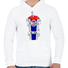 PRINTFASHION Nincs meggyes, nincs üzlet ST - Férfi kapucnis pulóver - Fehér