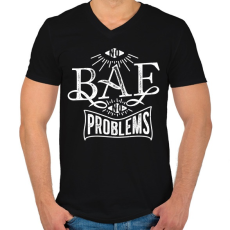 PRINTFASHION Nincs nő, nincs gond - Férfi V-nyakú póló - Fekete