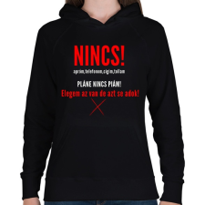 PRINTFASHION NINCS - Női kapucnis pulóver - Fekete női pulóver, kardigán
