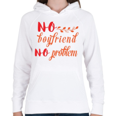 PRINTFASHION Nincs pasi, nincs gond - Női kapucnis pulóver - Fehér