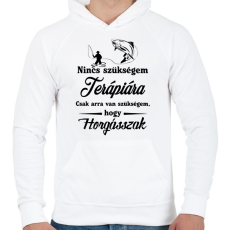 PRINTFASHION Nincs szükségem..  - Férfi kapucnis pulóver - Fehér