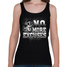 PRINTFASHION Nincs több kifogás! - Női atléta - Fekete női trikó