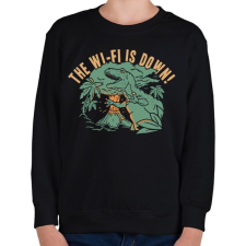 PRINTFASHION Nincs wifi - Gyerek pulóver - Fekete gyerek pulóver, kardigán