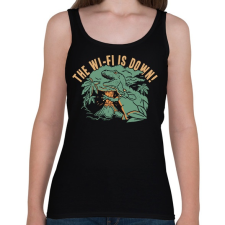 PRINTFASHION Nincs wifi - Női atléta - Fekete női trikó